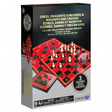 Набір з трьох настільних ігор  'Шахи, шашки та хрестики-нулики'